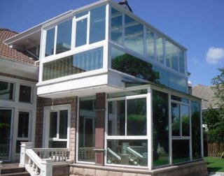 高檔別墅鋁合金門窗陽光房價格